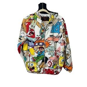 Members Only x Nickelodeon 90s Cartoon Collage Collab Jacket SpongeBob Rugrats M